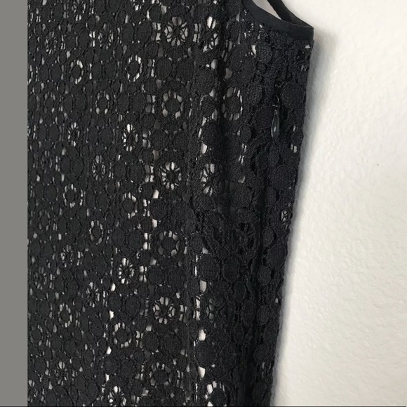 J Crew Black Eyelet Dressy Tank Sz 4 - Picture 5 of 7